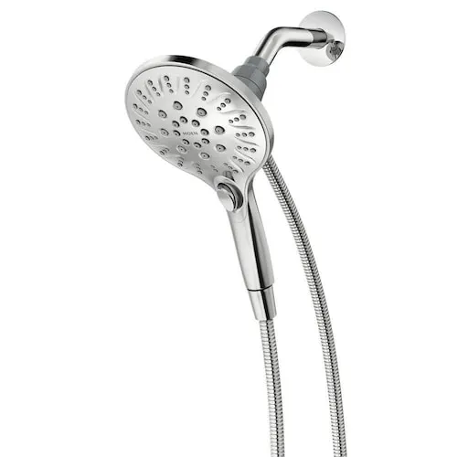 Attract 6-Setting 5.5-Inch Diameter Handheld Shower Head with Magnetic Dock in Chrome
