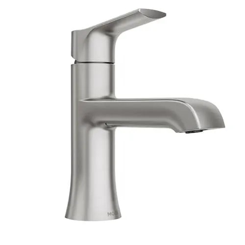 Liso Single Hole Single-Handle Bathroom Sink Faucet/Tap in Spot Resist Brushed Nickel