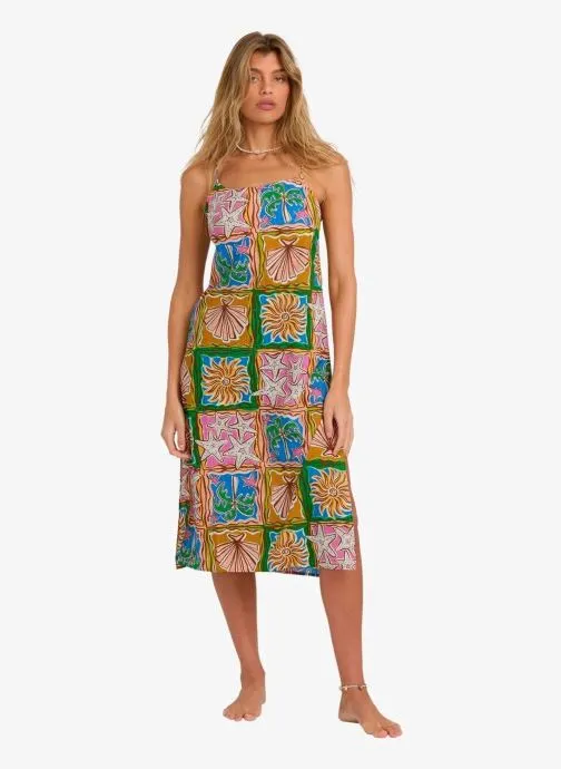 Jurken Heat Dream Midi dames meerkleurig