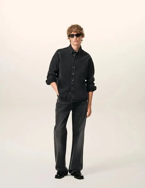 Denim Cotton Ami De Coeur Shirt Used Grey