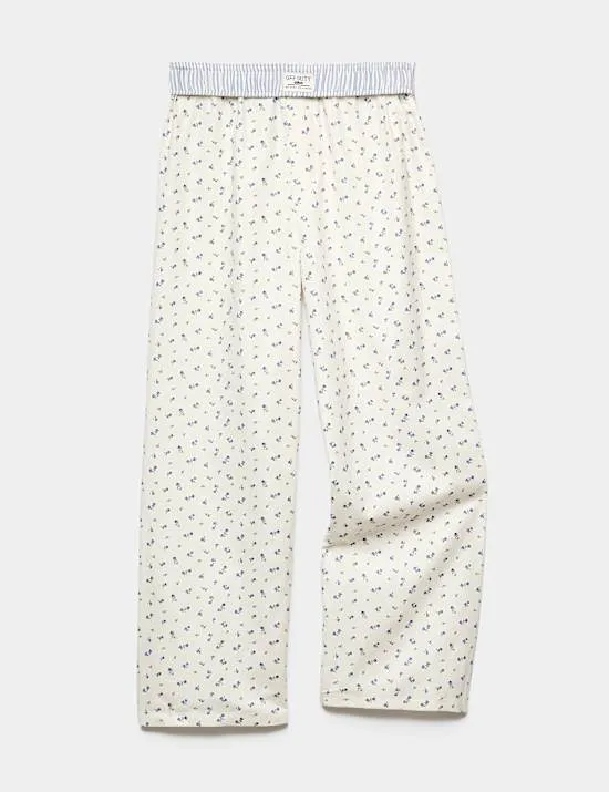 Pure Cotton Ditsy Flower Pyjama Bottoms (6-16 Yrs)