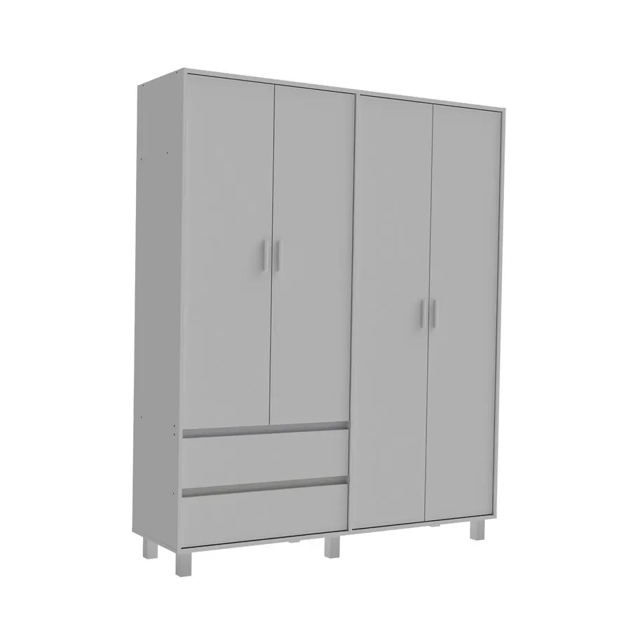 Placard Mosconi Geo 4 Puertas Blanco Mate