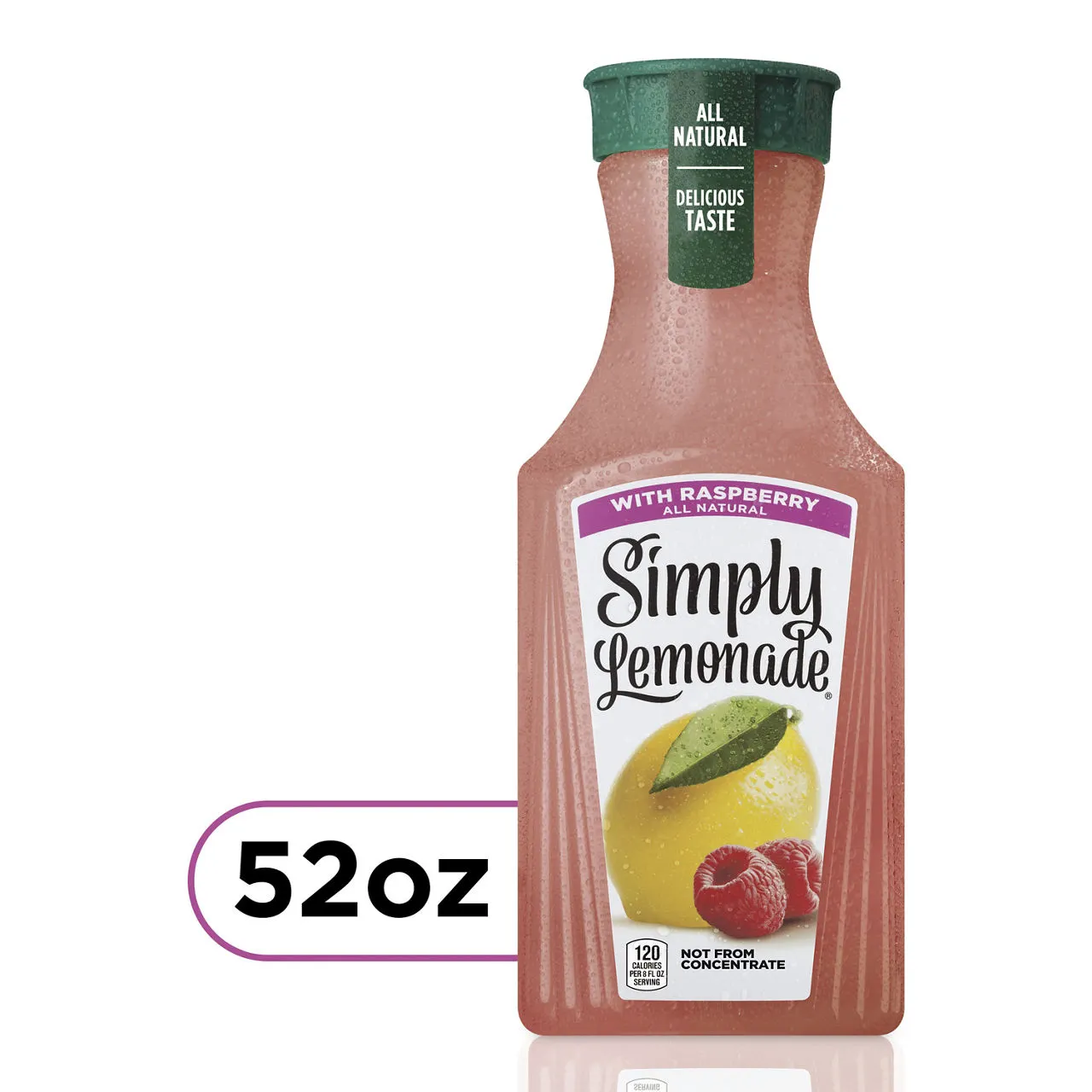 Simply Lemonade with Raspberry Bottle, 52 fl oz