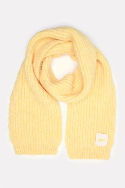 Sjaal effen rib wol mix - MAE