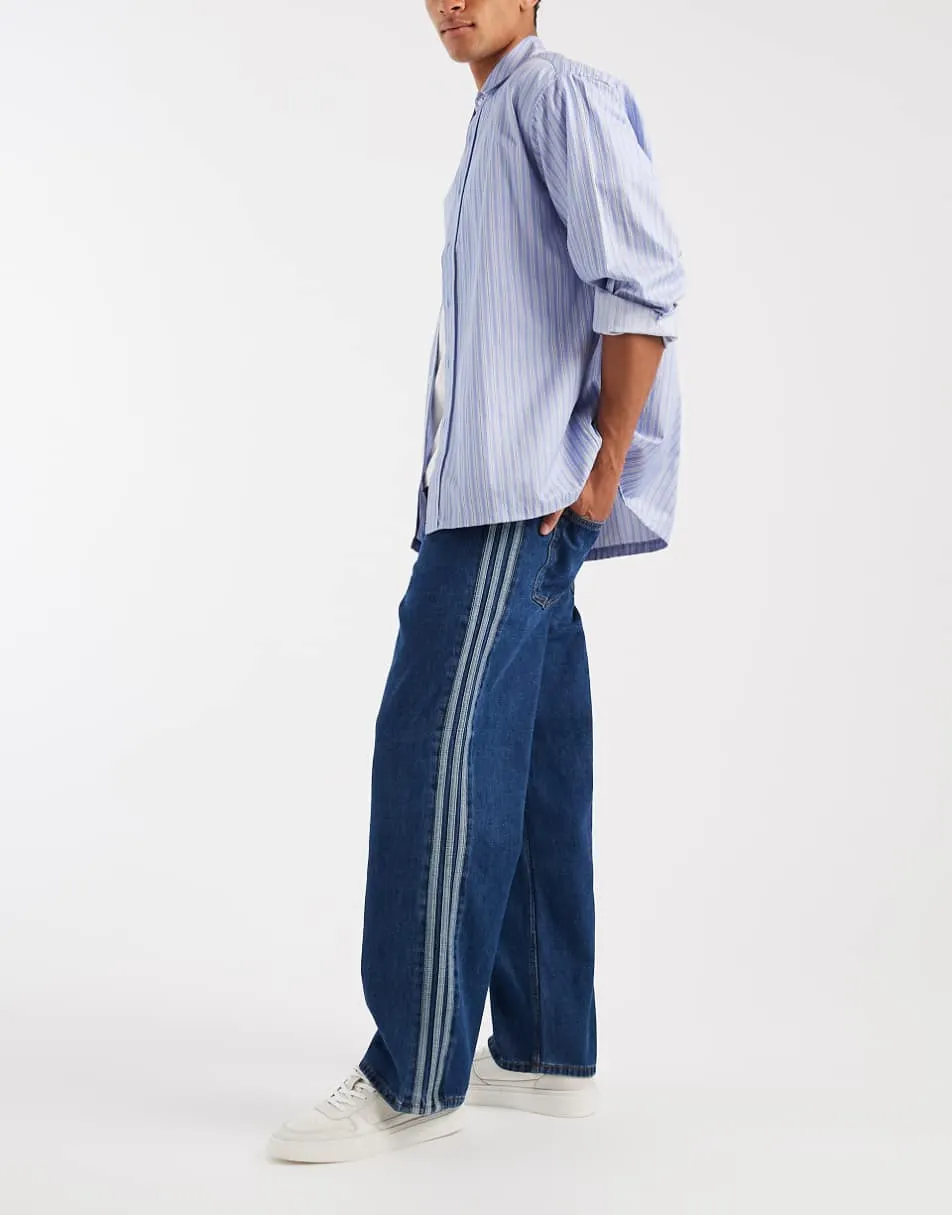 adidas Originals Firebird loose fit jeans in vintage blue