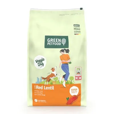 Green Petfood Veggie Dog avec lentilles rouges
