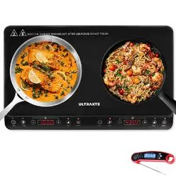 Great Choice Products Double Induction Cooktop, Portable Dual Induction Burner With ...