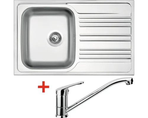 Nerezový dřez s baterií STAR 780 500 x 780 mm + baterie PRONTO N49