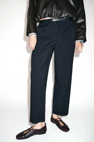STRAIGHT TROUSERS WITH BELT