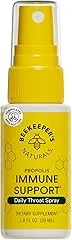 Propolis Throat Spray by Beekeeper's Naturals - 95% Bee Propolis Extract, Natural Immune Support & Sore Throat Relief - Antioxidants, Keto, Paleo, Gluten-Free (1.0 oz)(Pack of 1) Propolis Throat Spray by Beekeeper's Natur…