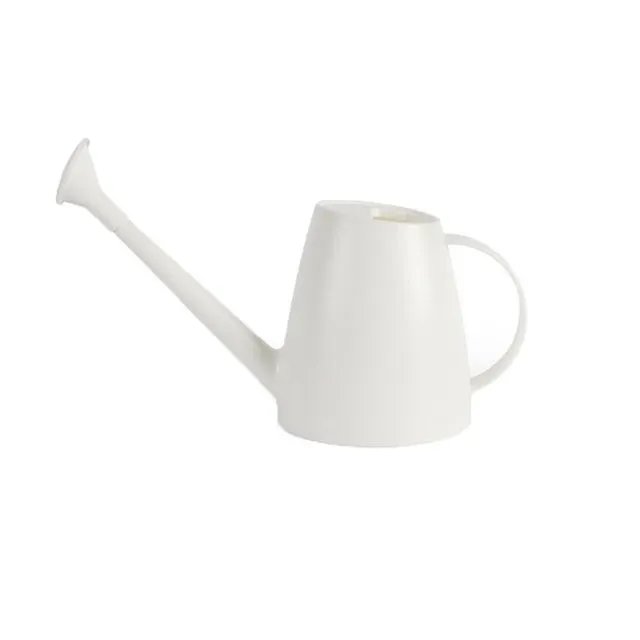 Annaffiatoio, attrezzo per irrigazione, contenitore per l'acqua, con ugello lungo, adatto per fiori da giardino e decorativi, bianco