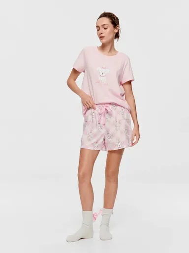 Cute Dog 100% Cotton Mid Short