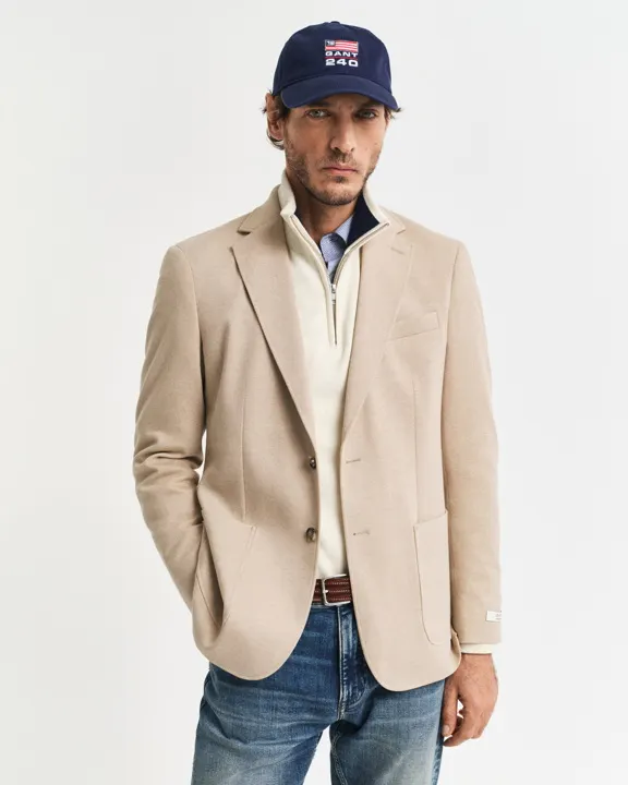 Slim fit jersey blazer