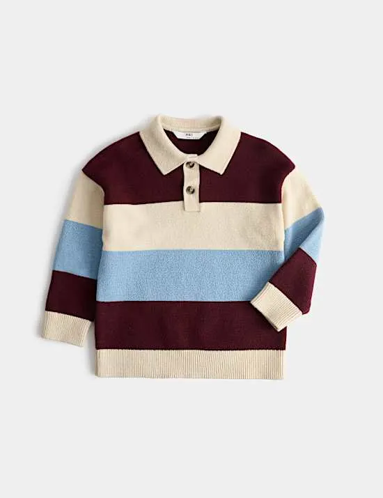 Striped Rugby Knitted Jumper (2-8 Yrs)