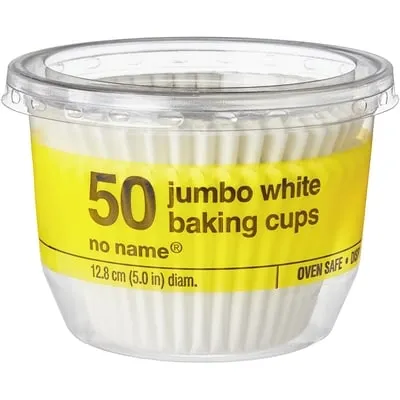 Jumbo White Baking Cups 50 Pack