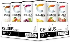 CELSIUS Assorted Flavors Official Variety Pack, Functional Essential Energy Drinks, 12 Fl Oz (Pack of 12) CELSIUS Assorted Flavors Official Variet…