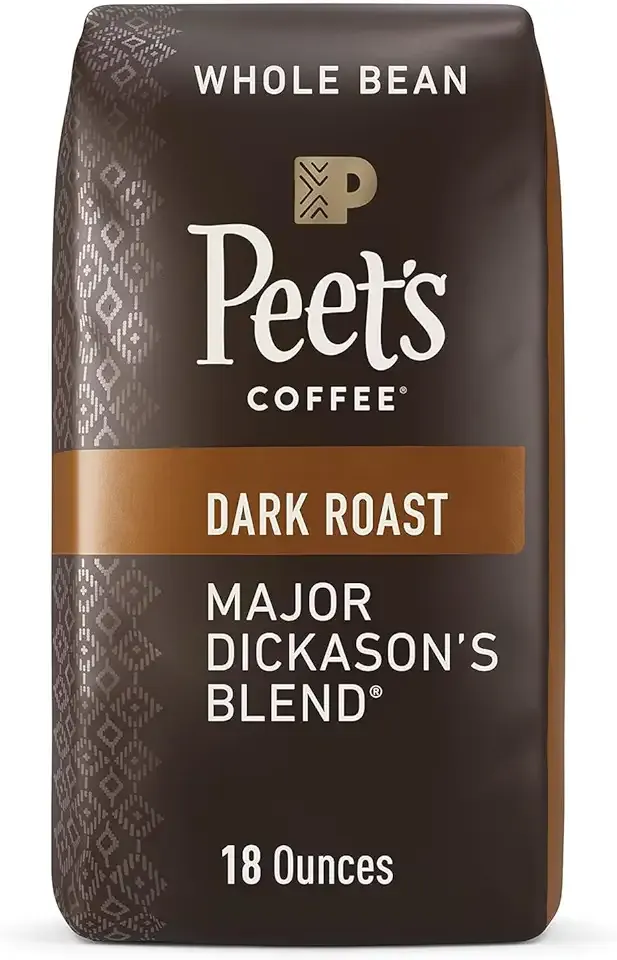Peet's Coffee, Dark Roast Whole Bean Coffee - Major Dickason's Blend 18 Ounce Bag