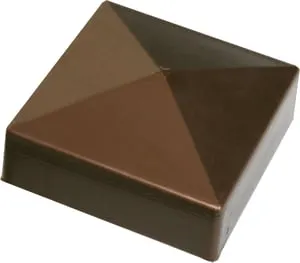 Copripalo quadrato in pvc rame L 7 x H 3 x P 7 cm