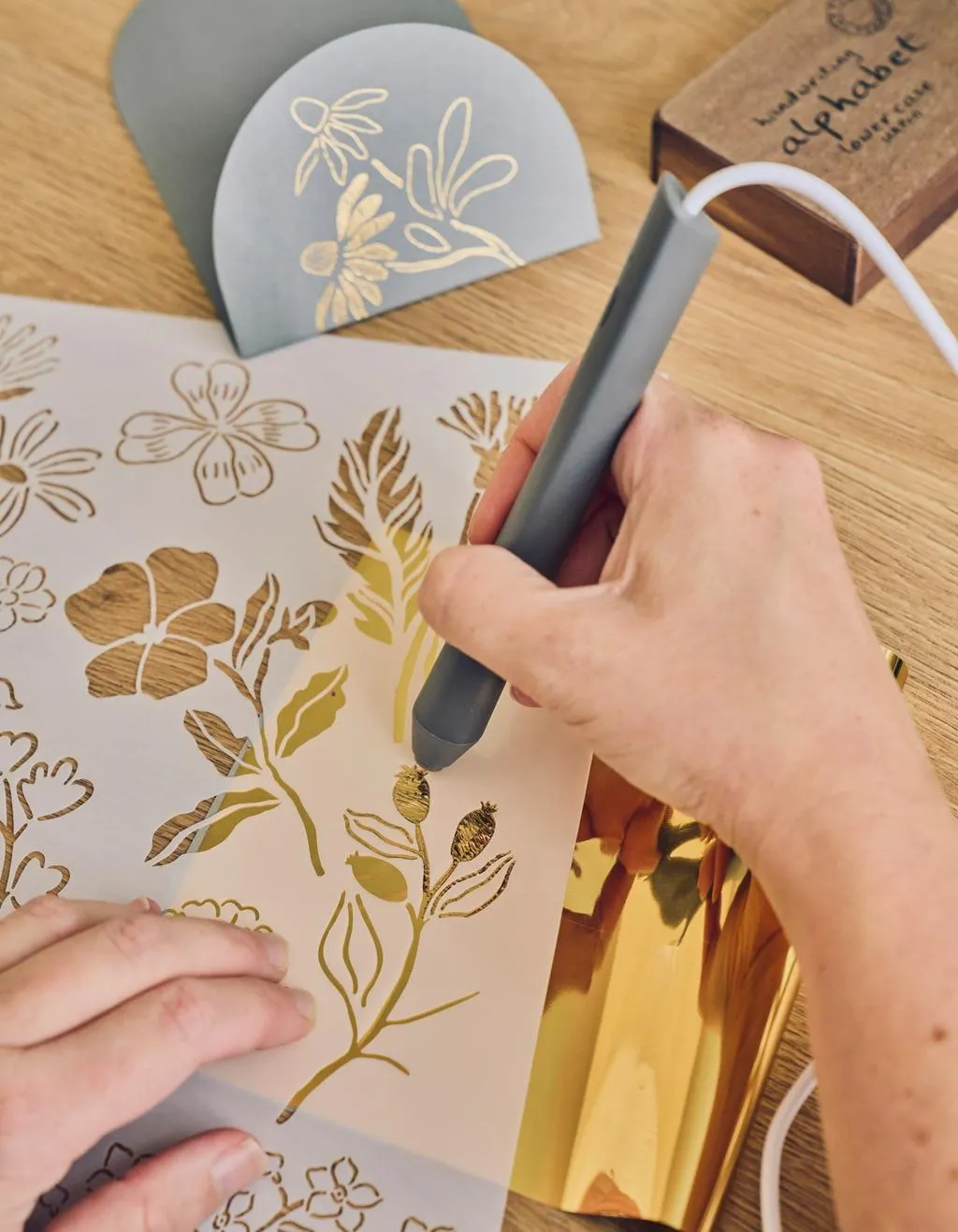 Schablone Blumenmuster