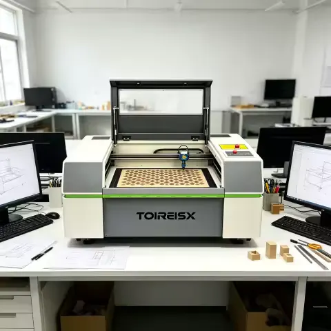 TOIREISX Laser Marking Cutting Machine 50W 2 in 1 Laser Engraving Cutting Machine US Stock Smart Engraving Tools With Housing 600x400mm Working Area