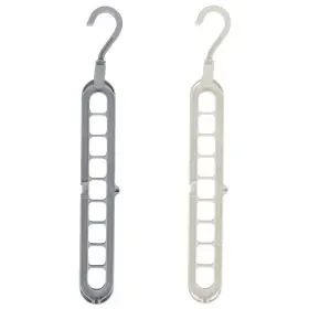 Set 2 grucce, doppio posizionamento orizzontale/verticale, per 9 stampelle, Sìordine