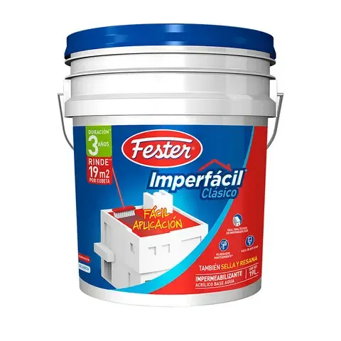 Impermeabilizante Acrílico - 3 Años de 19 litros - Rojo