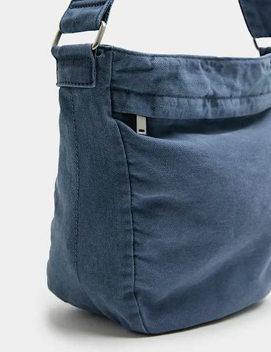 Casual Twill Messenger Bag