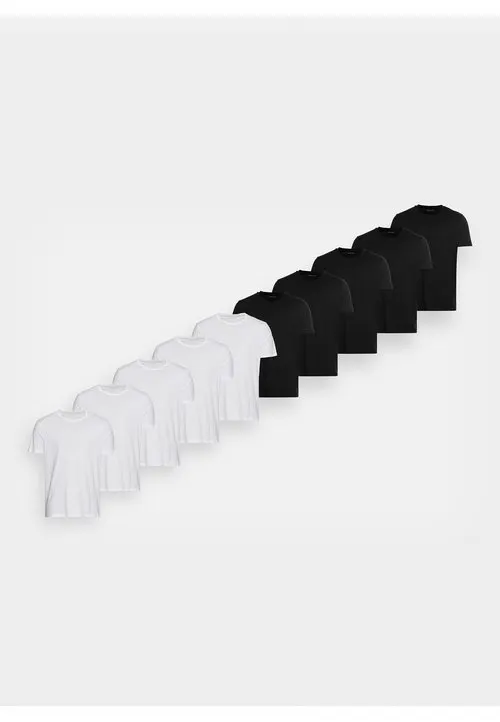 10 PACK - T-shirts - white/black