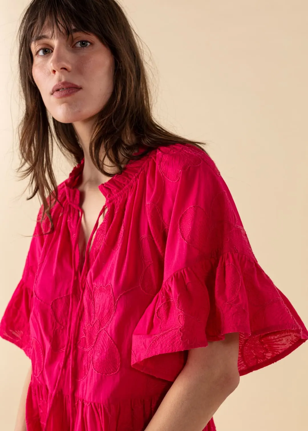 Kort broderad tunika