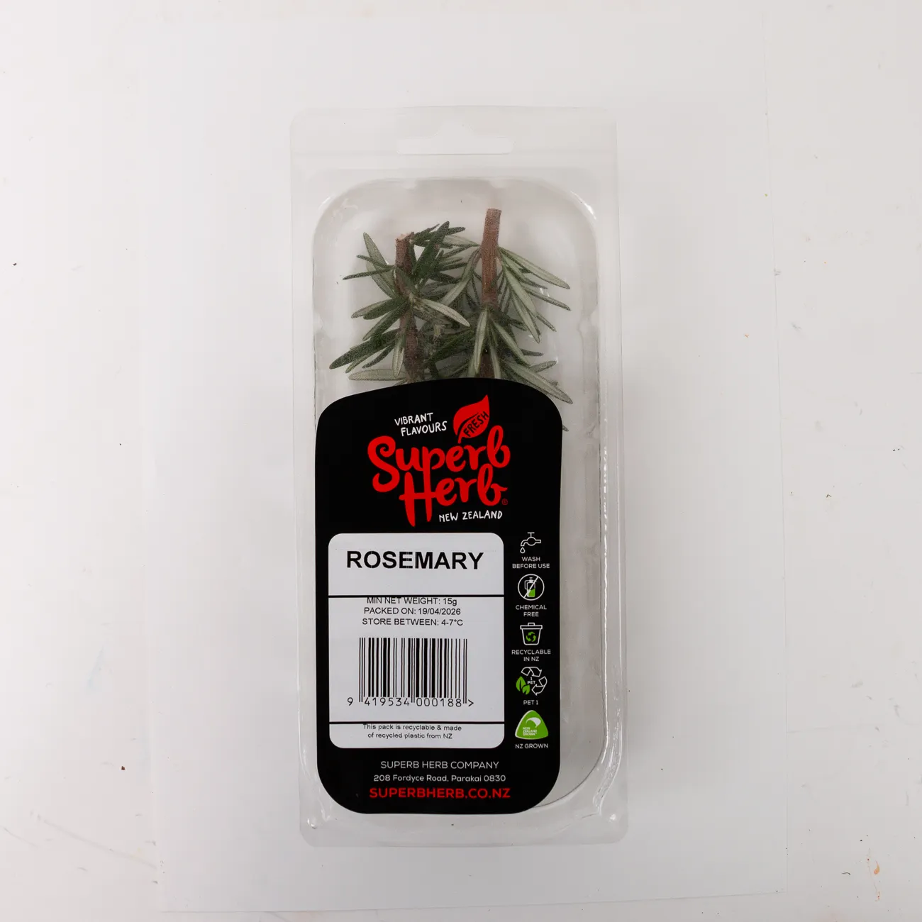 superb herb rosemary prepack 15g