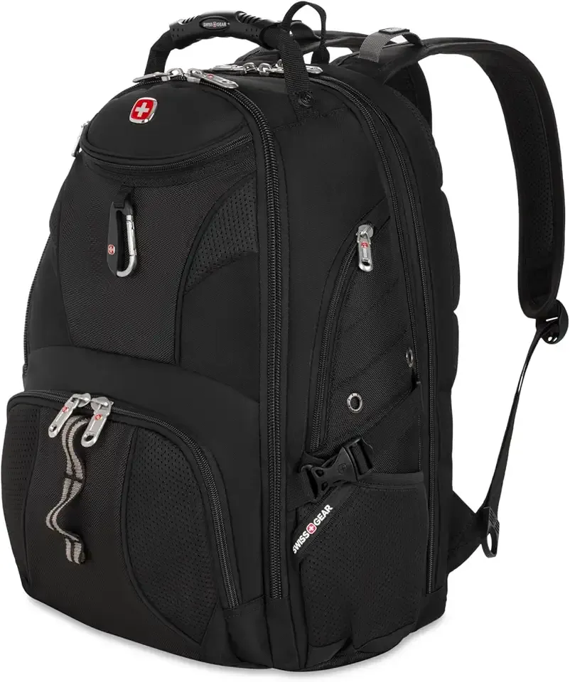 1900 ScanSmart Laptop Backpack, Fits Most 17-Inch Laptops, TSA-Friendly Lay-Flat Design, RFID Protection, and Tablet Pocket, Black, 31L, 18.5-Inch
