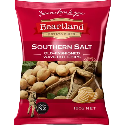 Heartland Wave Cut, Thick Cut, Nude, or Nearly Nude Chips 140-150g Varieties