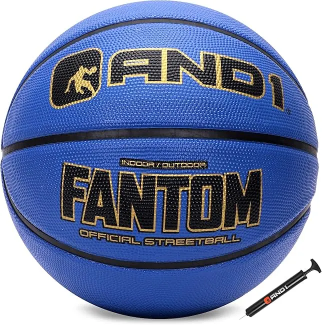 AND1 Fantom Graffiti Basketball: Official Regulation Size 7 (29.5 inches) - Deep Channel Construction Streetball, Made for Indoor Outdoor Games