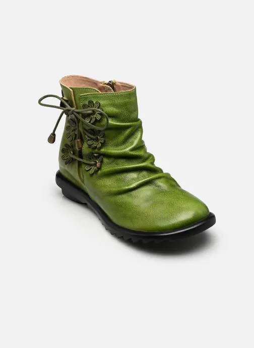 Enkellaarzen en boots CYRIELLE 33 dames groen