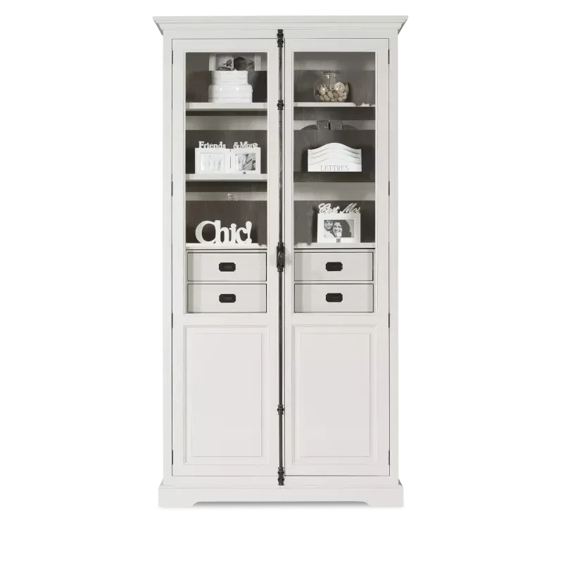 Vitrinekast (espagnolet) Lakewood - Clear/Mindi Donkerbruin