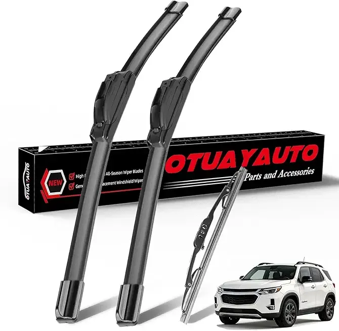 OTUAYAUTO Windshield Wiper Blades Replacement for 2022 2023 2024 2025 Chevy Equinox All-Extreme Weather Performance Quiet No Trace Front and Rear Wipers U/J Hook 24"+18"+12" (Pack of 3)