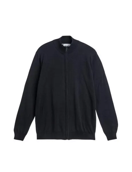 Merino Ingram Zip Sweater Dark Navy Blue
