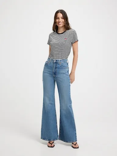 Levi's Ribcage Bells In Next Saturday No Crease