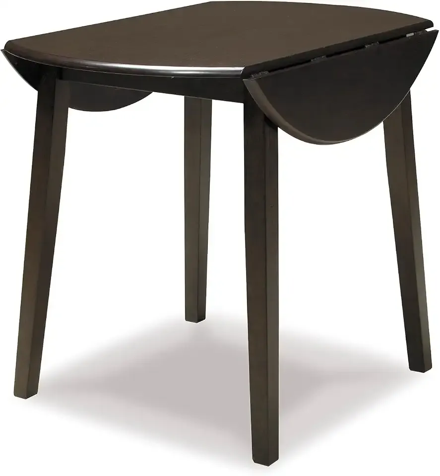 Signature Design by Ashley Small Round Drop Leaf Dining Table, Brown