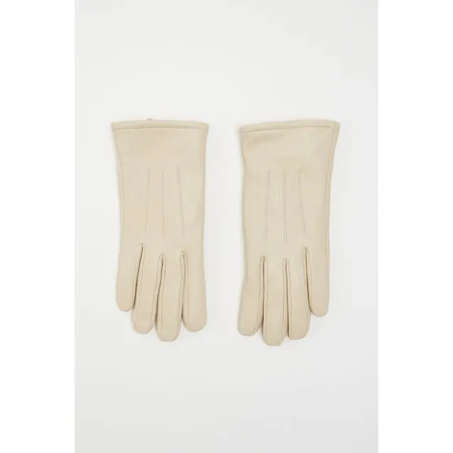 Lederen handschoen met zachte voering