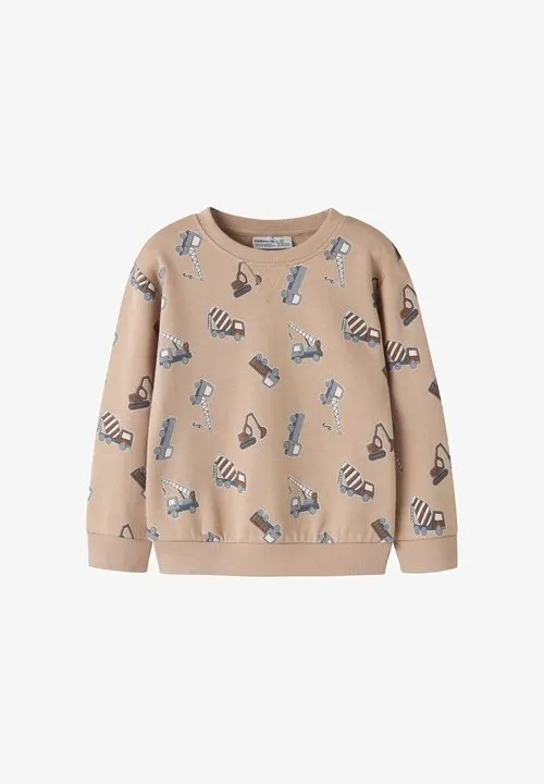 NMMVIMO LS NREG AOP SWEAT BRU - collegegenser - grey