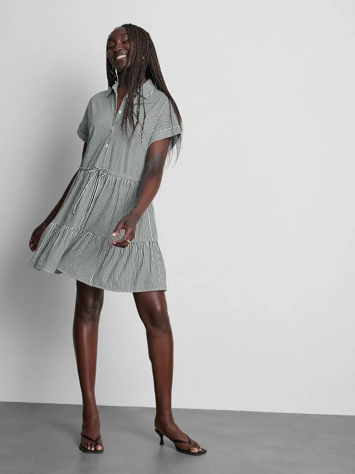 Mini robe-chemise à col