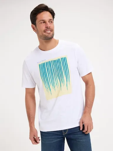 Just Jeans Short Sleeve Abstract Vertical Tee