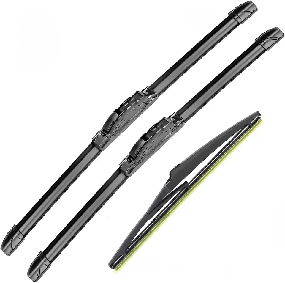 Front and Rear Windshield Wiper Blades (pack of 3pcs) Replacement for 2011-2021 Toyota Sienna 28" + 20" Front Windscreen wiper and 16" Rear Wiper Blade