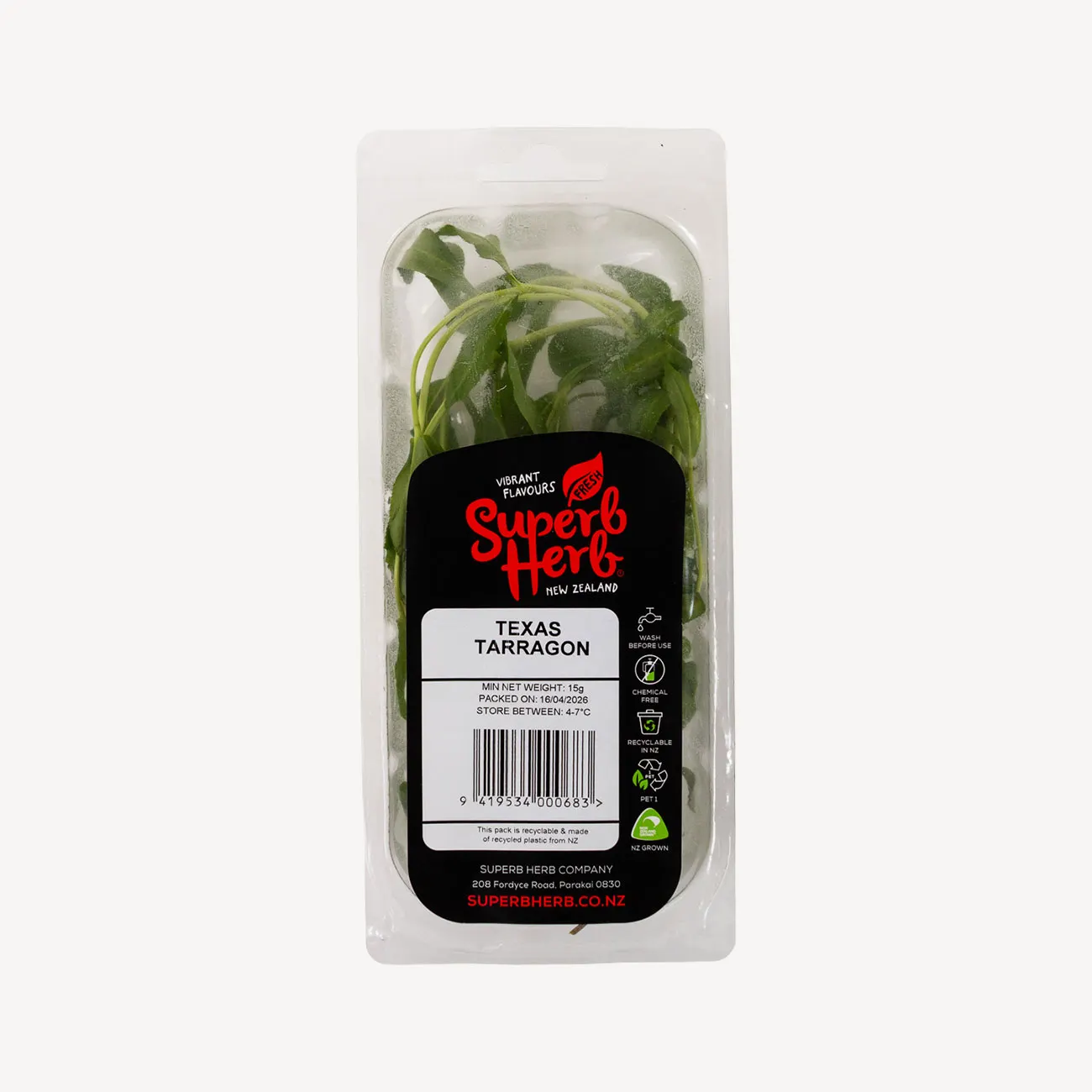 superb herb tarragon prepack 15g