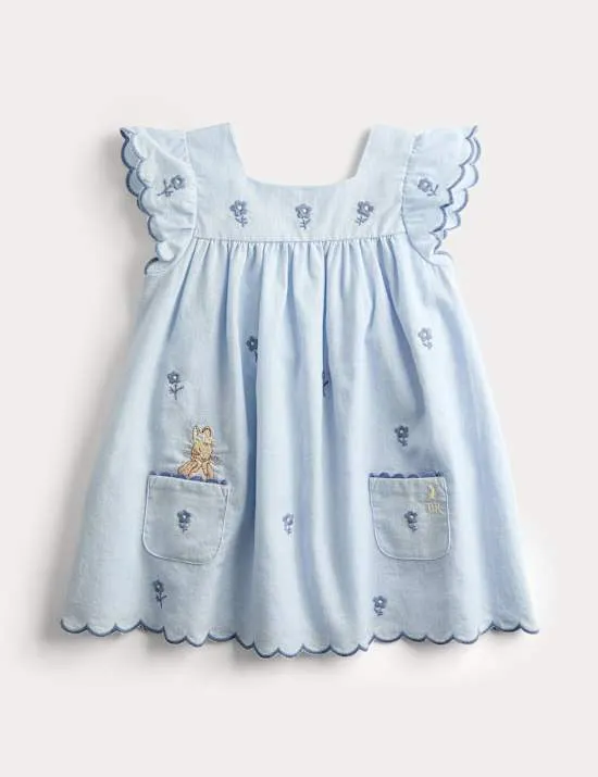 Kleid mit hohem Baumwollanteil und Peter Rabbit™-Motiv (0–3 J.)