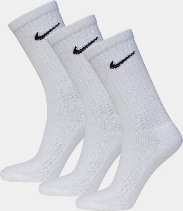 Cushioned, høye treningssokker - Hvit