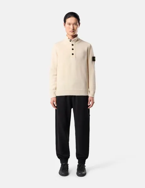 5100040 Lambswool Half-Zip Sweater Ivory