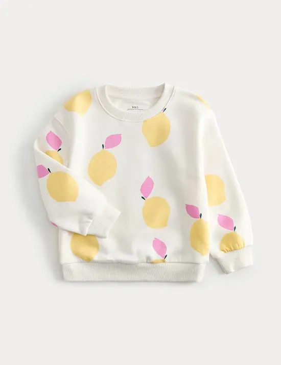 Cotton Rich Lemon Sweatshirt (2-8 Yrs)