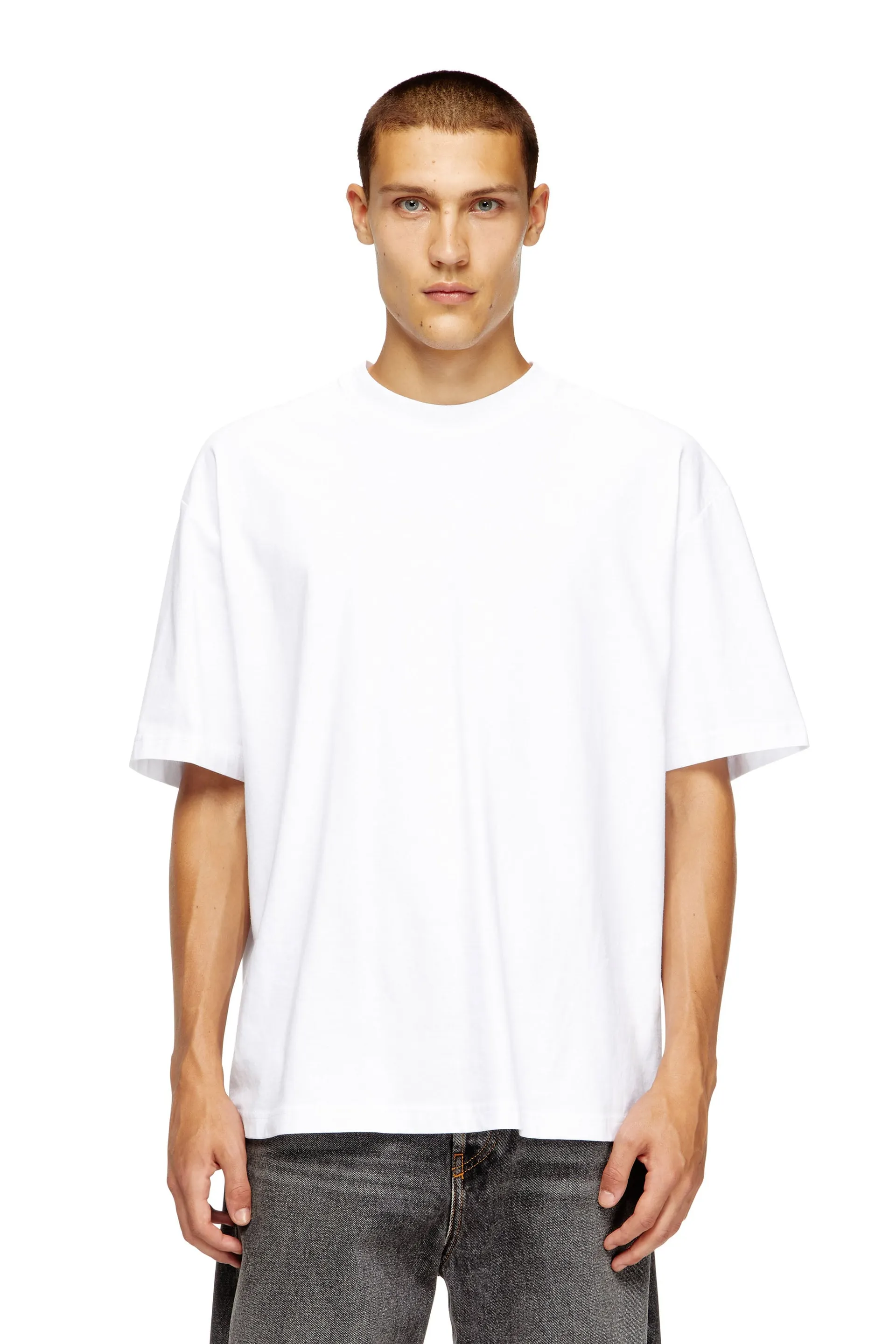 T-shirt with maxi oval D embroidery